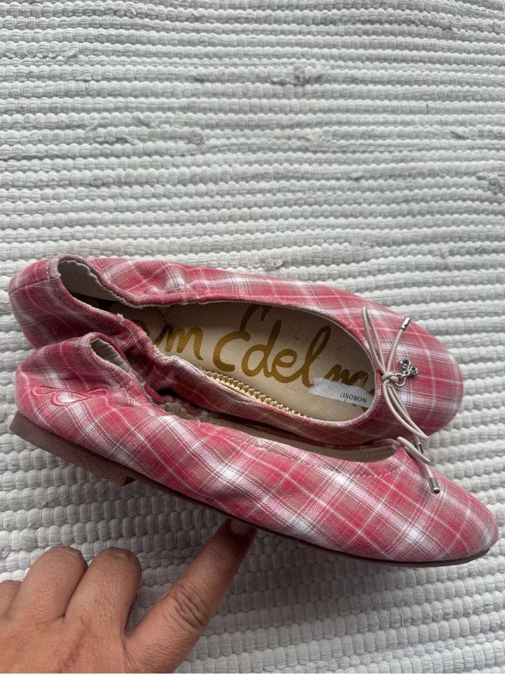 Sam Edelman Felicia Plaid Ballet Flats Pink Plaid Size 3